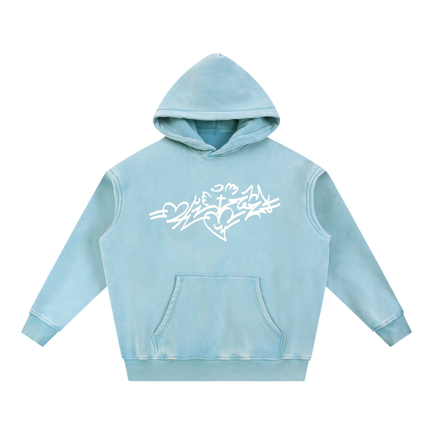 Only One AFTERLIFE Snow Wash Fleece Oversize Hoodie