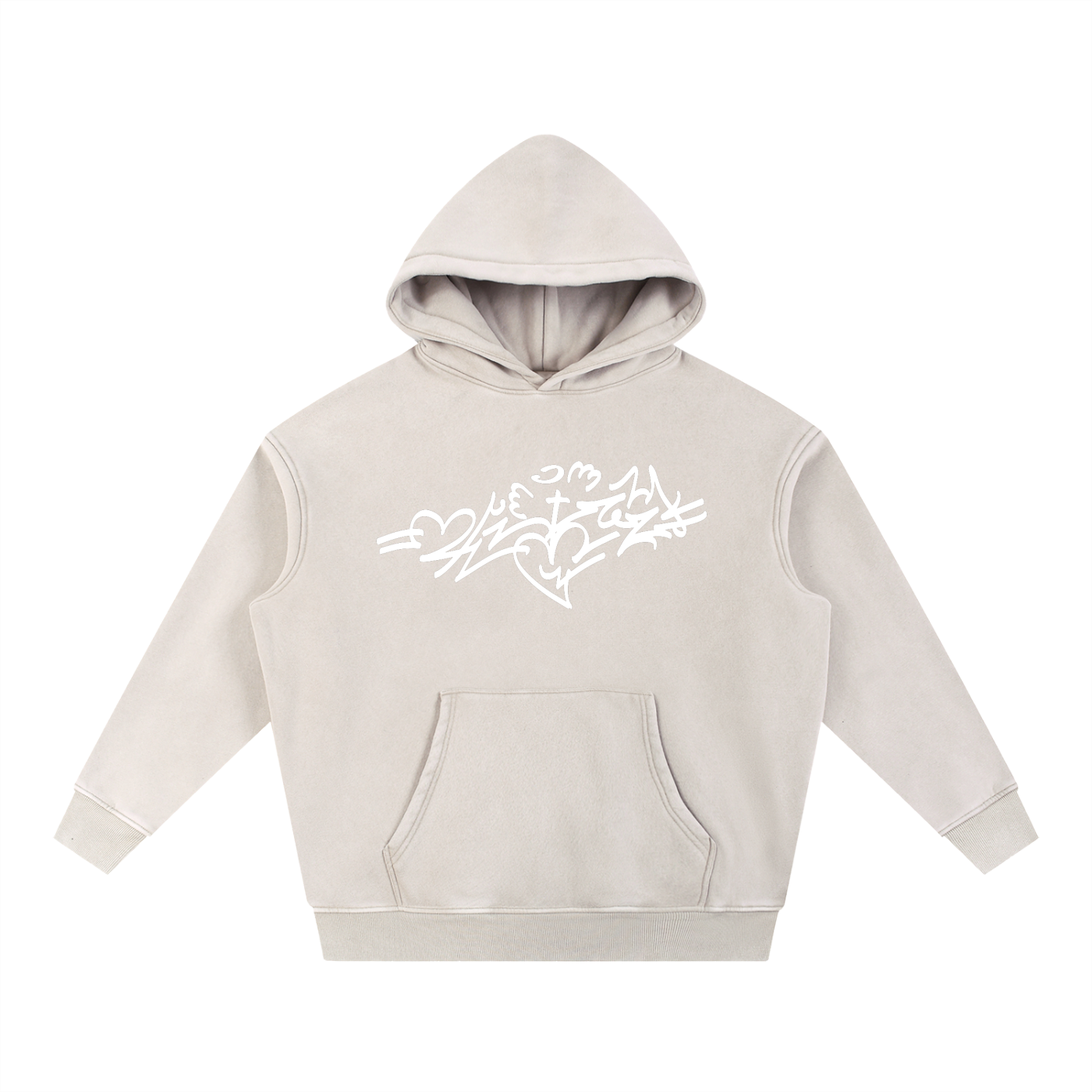 Only One AFTERLIFE Snow Wash Fleece Oversize Hoodie