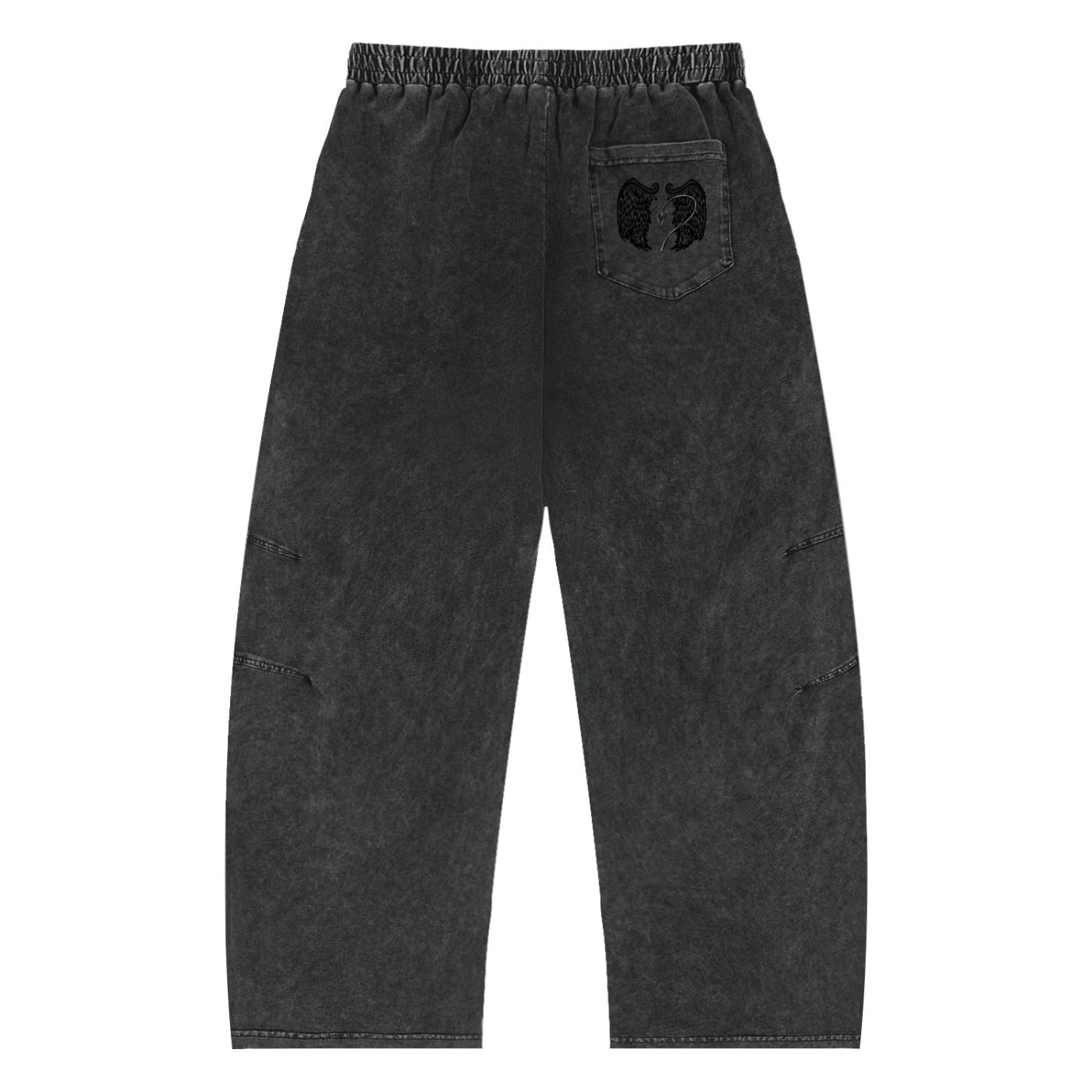 “Only One Afterlife” Snow Wash Drawstring Cotton Pants