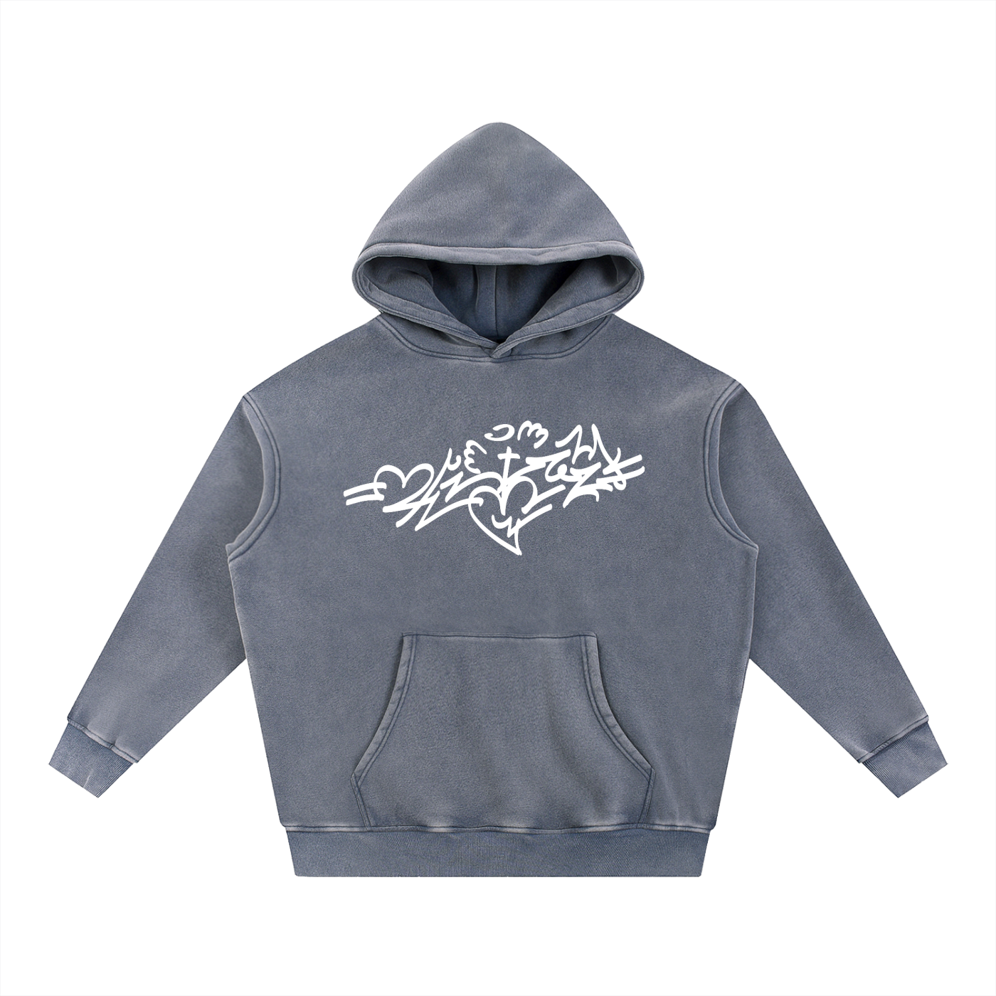 Only One AFTERLIFE Snow Wash Fleece Oversize Hoodie