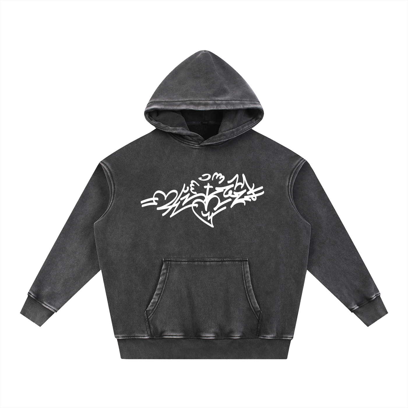 Only One AFTERLIFE Snow Wash Fleece Oversize Hoodie