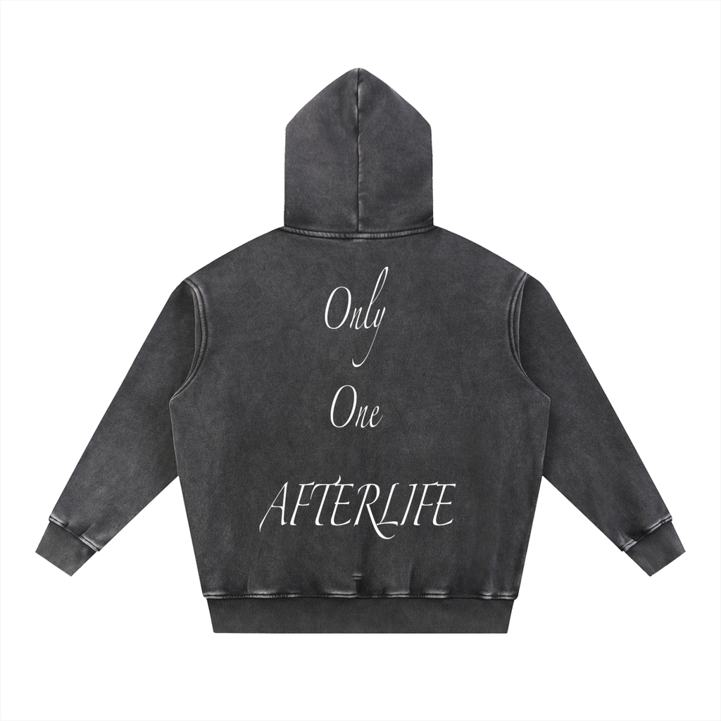 Only One AFTERLIFE Snow Wash Fleece Oversize Hoodie