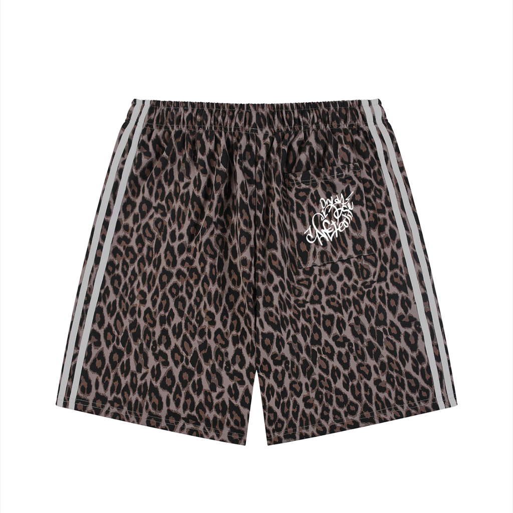 “Only One Afterlife” Leopard Drawstring Shorts