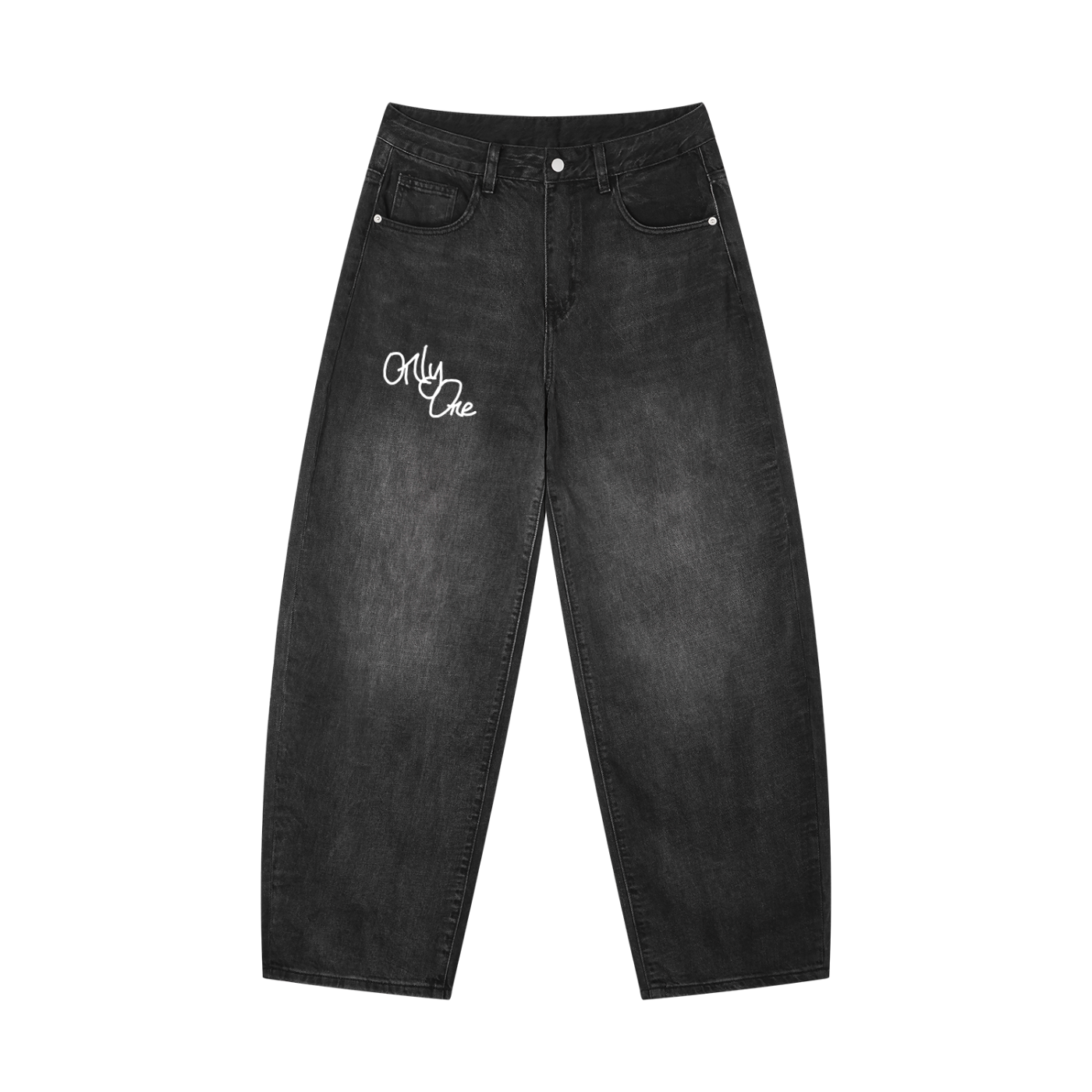 “Only One” Men's Sunfade Vintage Wash Barrel Leg Jeans