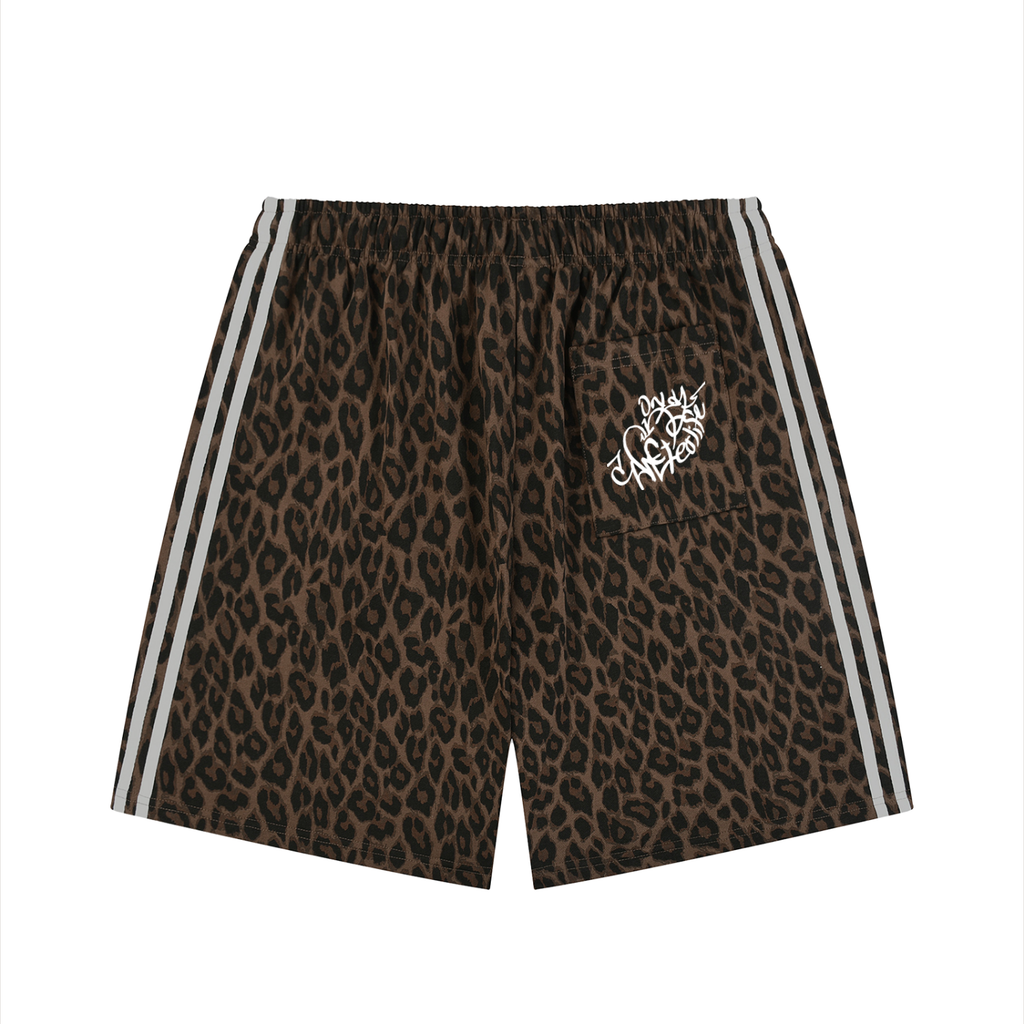 “Only One Afterlife” Leopard Drawstring Shorts